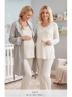 SONBAHAR KIŞ SEZONU Sabahlıklı Lohusa Pijama Takımı 3013